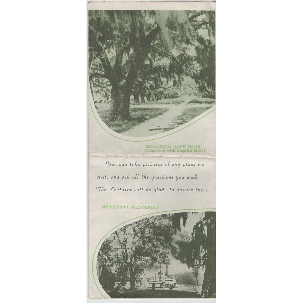 Vintage Southern Tours Seeing New Orleans Louisiana Travel Brochure Pamphlet - Picture 2 of 3